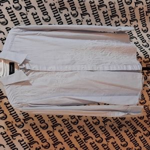 James Campbell Longs Sleeve Button Down Lightly Embroidered Button Down